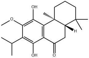 (4aS,10aS)-2,3,4,4a,10,10a-Hexahydro-5,8-dihydroxy-6-methoxy-1,1,4a-trimethyl-7-isopropylphenanthren-9(1H)-one Struktur