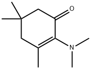 2-(dimethylamino)-3,5,5-trimethylcyclohex-2-en-1-one Struktur