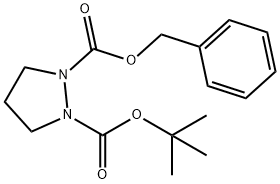 1,2-Pyrazolidinedicarboxylic acid, 1-(1,1-diMethylethyl) 2-(phenylMethyl) ester Struktur