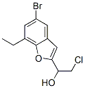 5-bromo-alpha-(chloromethyl)-7-ethylbenzofuran-2-methanol Struktur