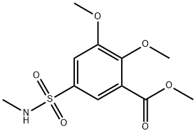 methyl 2,3-dimethoxy-5-[(methylamino)sulphonyl]benzoate Struktur