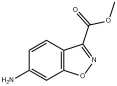 1,2-Benzisoxazole-3-carboxylicacid,6-amino-,methylester(9CI) Struktur