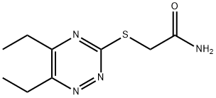 Acetamide, 2-[(5,6-diethyl-1,2,4-triazin-3-yl)thio]- (9CI) Struktur