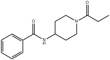 Benzamide, N-[1-(1-oxopropyl)-4-piperidinyl]- (9CI) Struktur