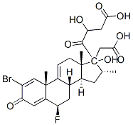 2-bromo-6beta-fluoro-17,21-dihydroxy-16alpha-methylpregna-1,4,9(11)-triene-3,20-dione 17,21-di(acetate) Struktur