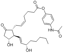 9-OXO-11ALPHA,15S-DIHYDROXY-PROSTA-5Z,13E-DIEN-1-OIC ACID, (4-ACETYLAMINO) PHENYL ESTER Struktur