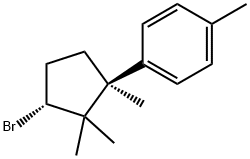 1-[(1S,3R)-3-Bromo-1,2,2-trimethylcyclopentyl]-4-methylbenzene Struktur