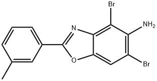 4,6-DIBROMO-2-(3-METHYLPHENYL)-1,3-BENZOXAZOL-5-AMINE Struktur