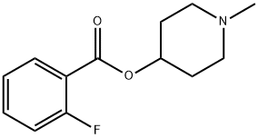 Benzoic acid, 2-fluoro-, 1-methyl-4-piperidinyl ester (9CI) Struktur