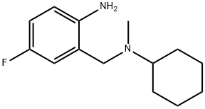 2-{[Cyclohexyl(methyl)amino]methyl}-4-fluoroaniline Struktur