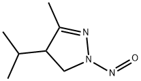 1H-Pyrazole,  4,5-dihydro-3-methyl-4-(1-methylethyl)-1-nitroso- Struktur