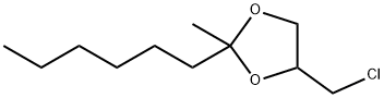 4-(chloromethyl)-2-hexyl-2-methyl-1,3-dioxolane Struktur