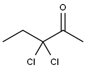 2-Pentanone,  3,3-dichloro- Struktur