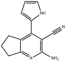 5H-Cyclopenta[b]pyridine-3-carbonitrile,2-amino-6,7-dihydro-4-(1H-pyrrol-2-yl)-(9CI) Struktur