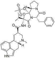 5'alpha-benzyl-12'-hydroxy-2'-isopropylergotaman-3',6',18-trione methanesulphonate Struktur