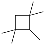 1,1,2,3,3-Pentamethylcyclobutane Struktur