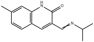 2(1H)-Quinolinone,7-methyl-3-[[(1-methylethyl)imino]methyl]-(9CI) Struktur