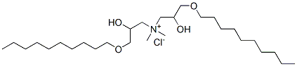 3-デシルオキシ-N-(3-デシルオキシ-2-ヒドロキシプロピル)-2-ヒドロキシ-N,N-ジメチル-1-プロパンアミニウム?クロリド 化學(xué)構(gòu)造式