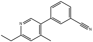 Benzonitrile, 3-(6-ethyl-4-methyl-3-pyridinyl)- (9CI) Struktur