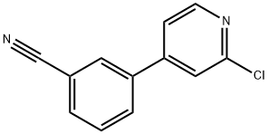 2-CHLORO-4-(3-CYANOPHENYL)PYRIDINE Struktur