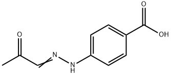 Benzoic acid, 4-[(2-oxopropylidene)hydrazino]- (9CI) Struktur