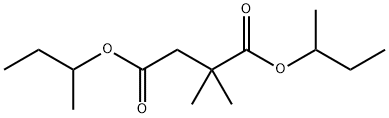 2,2-Dimethylbutanedioic acid bis(1-methylpropyl) ester Struktur