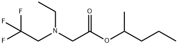 N-Ethyl-N-(2,2,2-trifluoroethyl)glycine 1-methylbutyl ester Struktur