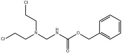 N-[Bis(2-chloroethyl)aminomethyl]carbamic acid benzyl ester Struktur