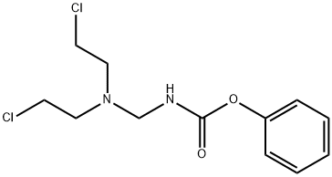 N-[Bis(2-chloroethyl)aminomethyl]carbamic acid phenyl ester Struktur