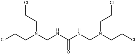 N,N'-Bis[[bis(2-chloroethyl)amino]methyl]urea Struktur