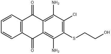 1,4-Diamino-2-chloro-3-[(2-hydroxyethyl)thio]-9,10-anthracenedione Struktur