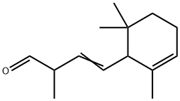 2-methyl-4-(2,6,6-trimethyl-2-cyclohexen-1-yl)-3-butenal Struktur