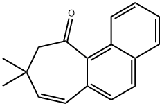 9,10-Dihydro-9,9-dimethyl-11H-cyclohepta[a]naphthalen-11-one Struktur