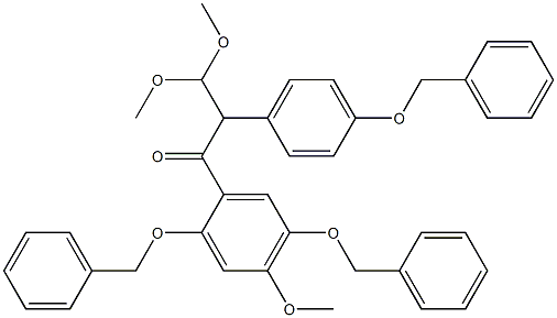 3,3-DiMethoxy-1-[5-Methoxy-1,4-bis(phenylMethoxy)phenyl]-2-[4-(phenylMethoxy)phenyl]-1-propanone Struktur