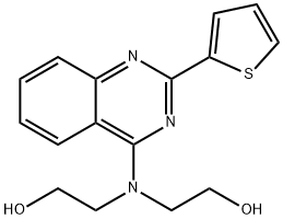 4-BIS(2-HYDROXYETHYL)AMINO-2-(2-THIENYL)QUINAZOLINE Struktur