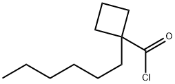 Cyclobutanecarbonyl chloride, 1-hexyl- (9CI) Struktur