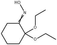 Cyclohexanone, 2,2-diethoxy-, oxime (9CI) Struktur