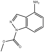 1H-Indazole-1-carboxylicacid,4-amino-,methylester(9CI) Struktur