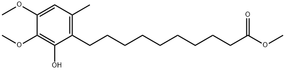 10-(2-Hydroxy-3,4-dimethoxy-6-methylphenyl)decanoic acid methyl ester Struktur