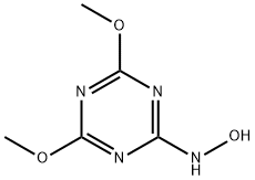 2,4-Dimethoxy-6-(hydroxyamino)-1,3,5-triazine Struktur