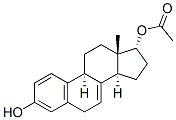 estra-1,3,5(10),7-tetraene-3,17alpha-diol 17-acetate Struktur