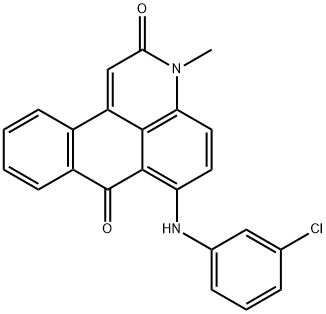 6-[(3-chlorophenyl)amino]-3-methyl-3H-Naphtho[1,2,3-de]quinoline-2,7-dione Struktur