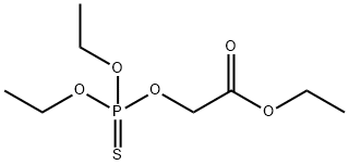 [(Diethoxyphosphinothioyl)oxy]acetic acid ethyl ester Struktur