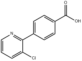 4-(3-Chloropyridin-2-yl)benzoic acid Struktur