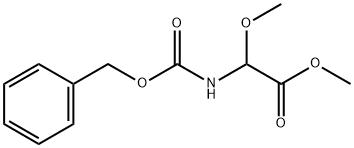 Methyl ((benzyloxycarbonyl)amino)(methoxy)acetate Struktur