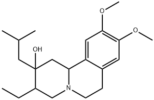 3-Ethyl-1,3,4,6,7,11b-hexahydro-9,10-dimethoxy-2-(2-methylpropyl)-2H-benzo[a]quinolizin-2-ol Struktur