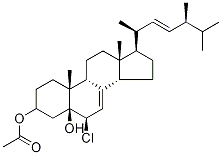 3β-Acetoxy-6α-chloroergosta-7,22-dien-5α-ol Struktur