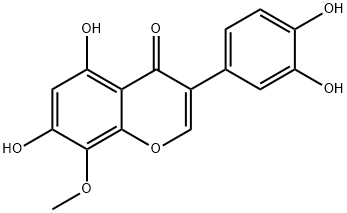 3-(3,4-Dihydroxyphenyl)-5,7-dihydroxy-8-methoxy-4H-1-benzopyran-4-one Struktur