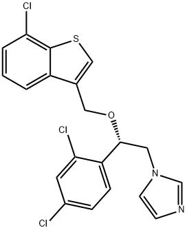 1-[(2S)-2-[(7-Chlorobenzo[b]thien-3-yl)Methoxy]-2-(2,4-dichlorophenyl)ethyl]-1H-IMidazole Struktur