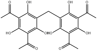 1,1',1'',1'''-[Methylenebis(2,4,6-trihydroxy-5,1,3-benzenetriyl)]tetrakisethanone Struktur